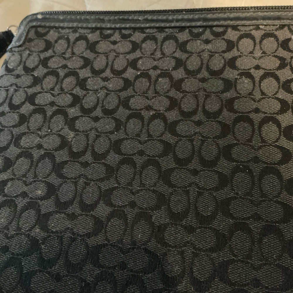 Coach Black Signature Jacquard Tablet Sleeve
